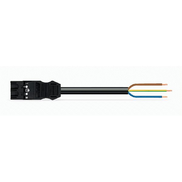 pre-assembled adapter cable;Socket/SCHUKO plug;3-pole;black image 2