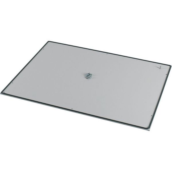 Bottom-/top plate, closed Aluminum, for WxD = 800 x 400mm, IP55, grey image 3