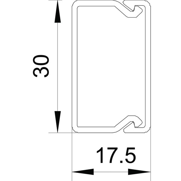 WDKH-15030RW T Wall trunking system halogen-free 15x30x2000 image 2