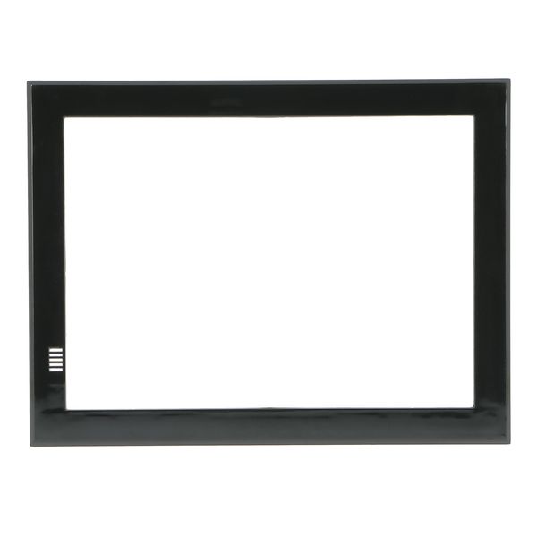 Trim frame for flush mounting of UX One and Ux Touch hotel touch controls - black image 1