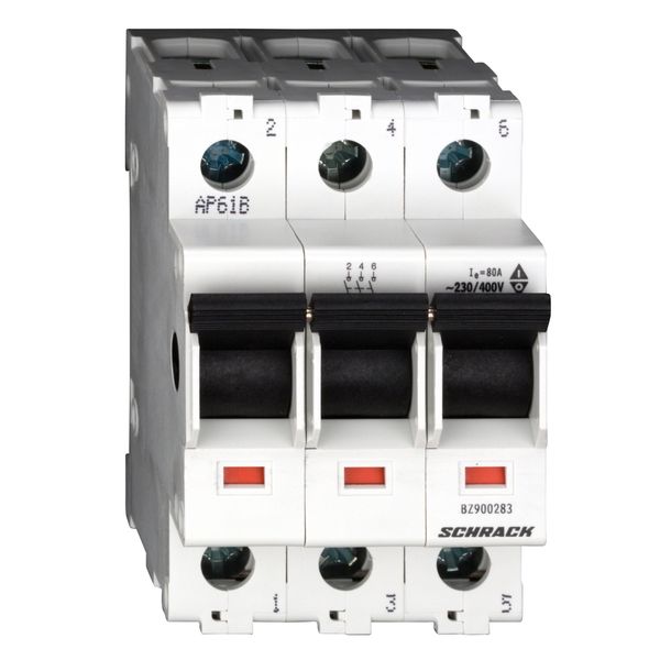 Main Load-Break Switch (Isolator) 80A, 3-pole image 1