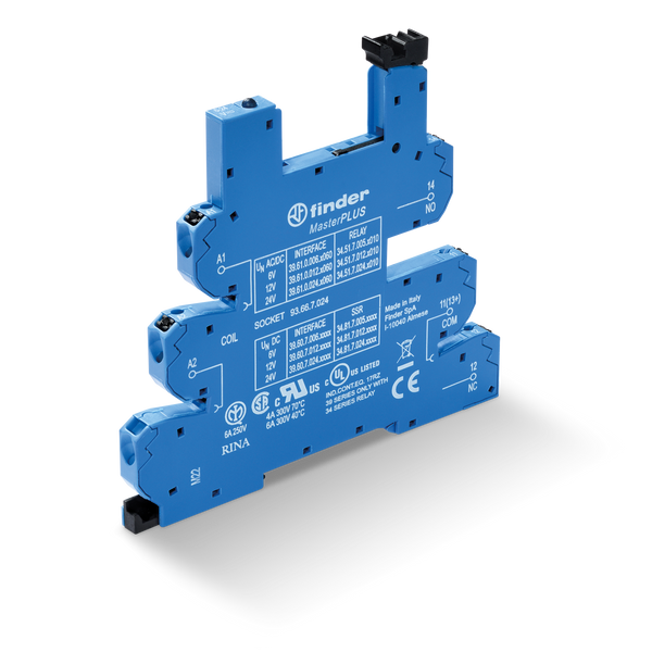 Push-IN socket 220DC for 35mm.rail, 34.51/81 MasterPLUS (93.66.7.220) image 2