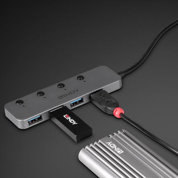 4 Port USB 3.2 Type C Hub with On/Off switches 4 additional USB Type A ports for a USB type C computer with On/Off switch for each port image 1