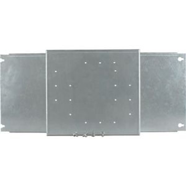 Mounting plate + front plate for HxW=200x800mm, NZM1, horizontal, with rotary door handle image 2