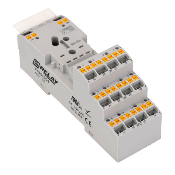 Plug-in socket for RS/PT5 relays, 14-pole, spring clamp, 8A image 2