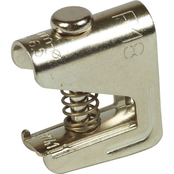 Shield terminal D 1.5 - 6.5 mm, nickel- plated brass, for busbars 18x3 image 1