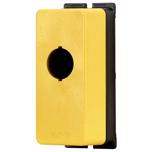 Surface mounting enclosure, flat, 1 mounting location, M22, yellow image 2