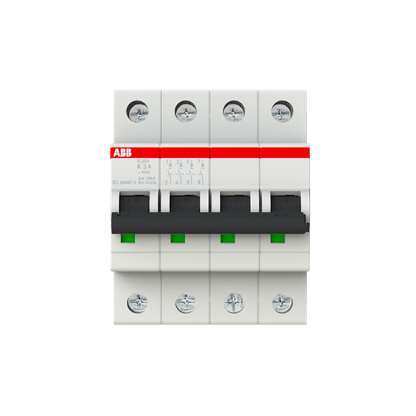 S204-K3 Miniature Circuit Breaker - 4P - K - 3 A image 4