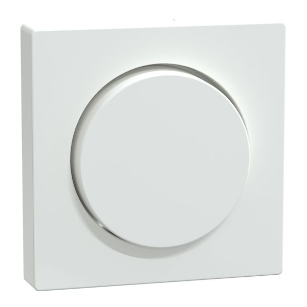 Central plate with rotary knob, active white glossy, system M image 1