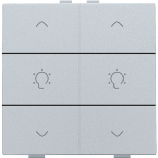 Double dimming control for Niko Home Control, sterling coated image 1