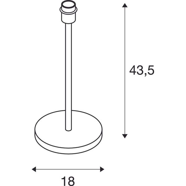 FENDA table lamp base brushed metal, without shade image 2