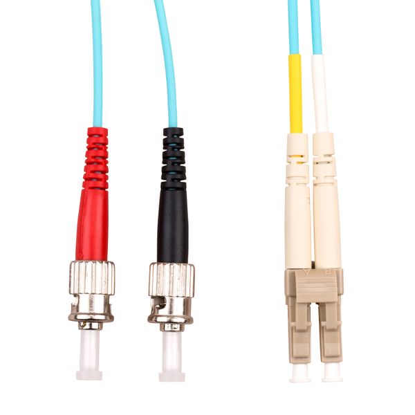 FO Patchcord Duplex LC/ST, 50/125æm OM3, LS0H-3, aqua, 10.0m image 2