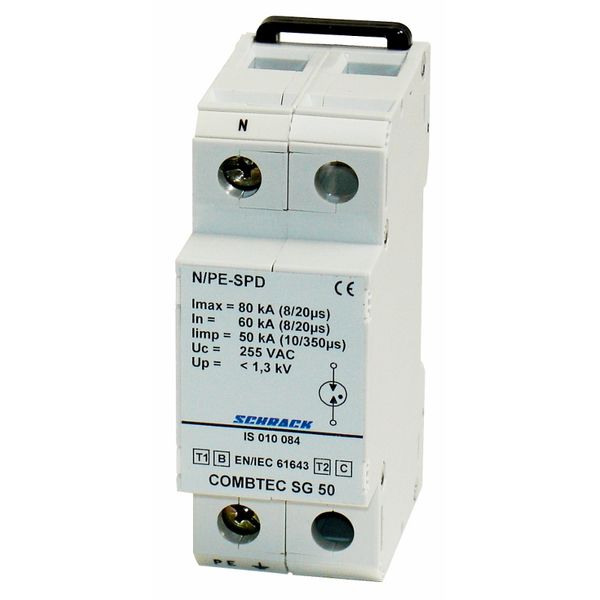 N-PE lightning arrester, 50kA, SG50, Class I/B image 1