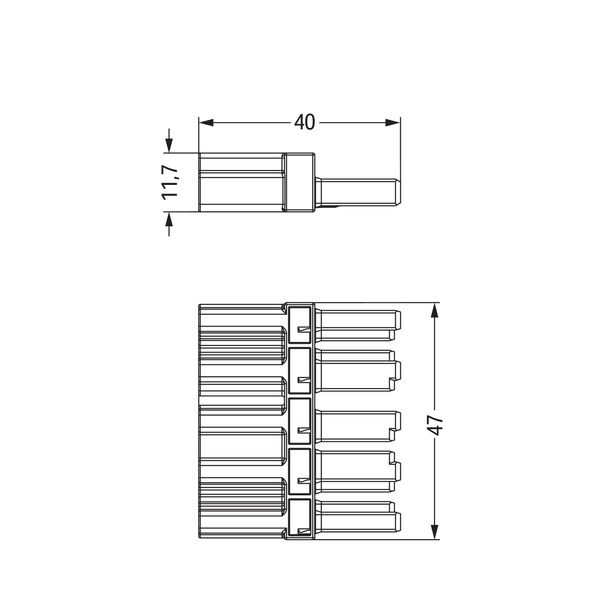 Intermediate coupler 5-pole Cod. A black image 4