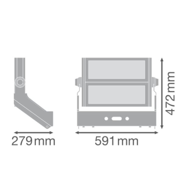 FLOODLIGHT MAX 600W LUMINAIRE HEAD 757 SYM 10 WAL image 10