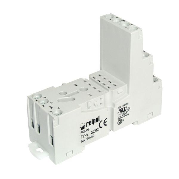 Socket for relays: R2N. Grey colour. image 1