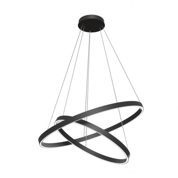 Modern Rim Pendant Lamp Black image 1