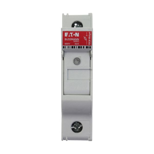 Fuse-holder, LV, 32 A, AC 690 V, 10 x 38 mm, 1P, UL, IEC, indicating, DIN rail mount image 22