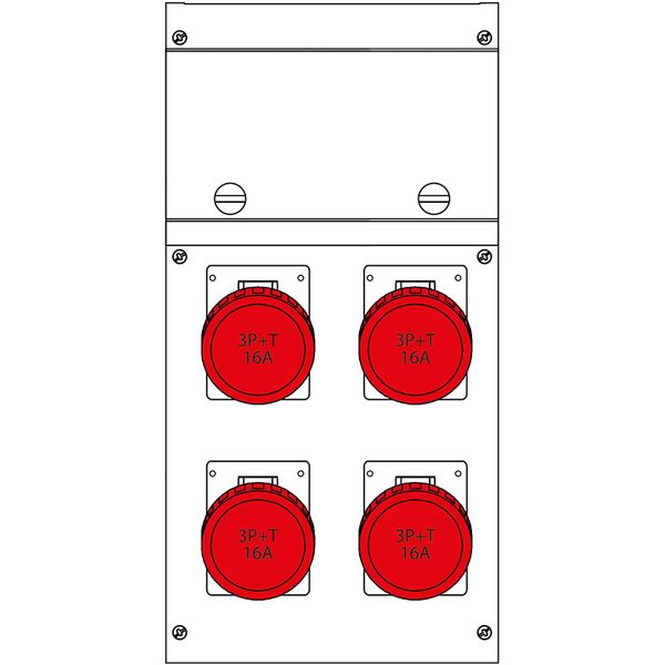 RECEPTACLE 16A 2P 3W 6h IP67 200-250V image 3