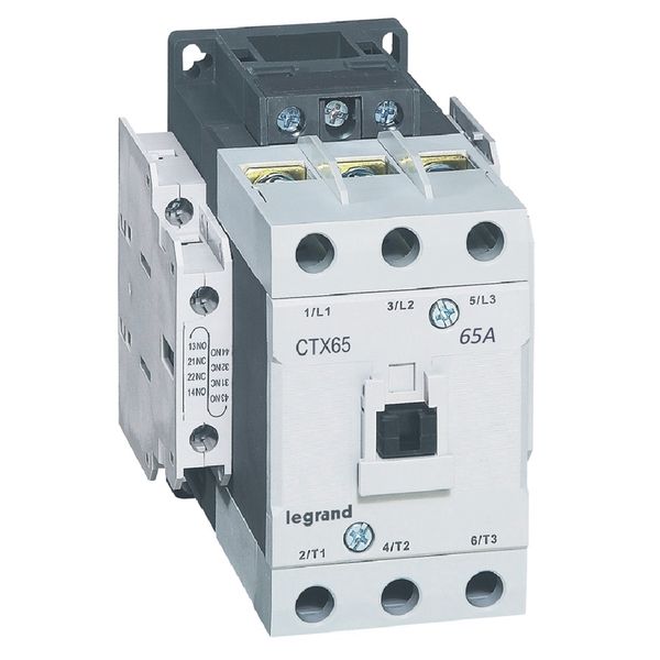 3-pole contactors CTX³ 65 - 65 A - 230 V~ - 2 NO + 2 NC - screw terminals image 1