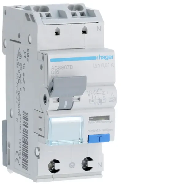 RCBO 1P+N 6kA C-16A 10mA A QC&QB image 1