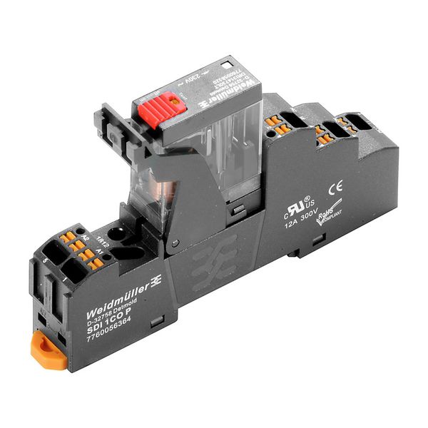 Relay module, 24 V AC, red LED, 1 CO contact (AgSnO) , 250 V AC, 10 A, image 1