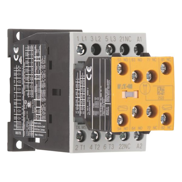 Safety contactor, 380 V 400 V: 3 kW, 2 N/O, 3 NC, 110 V 50 Hz, 120 V 60 Hz, AC operation, Screw terminals, With mirror contact (not for microswitches) image 7