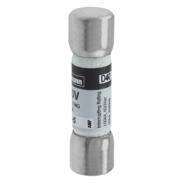 Eaton Bussmann series KLM fuse, 600 Vac, 600 Vdc, 5A, 100 kAIC at 600 Vac, 50 kAIC at 600 Vdc, Non Indicating, Fast acting, Ferrule end X ferrule end, Melamine tube, Nickel-plated bronze endcap image 40