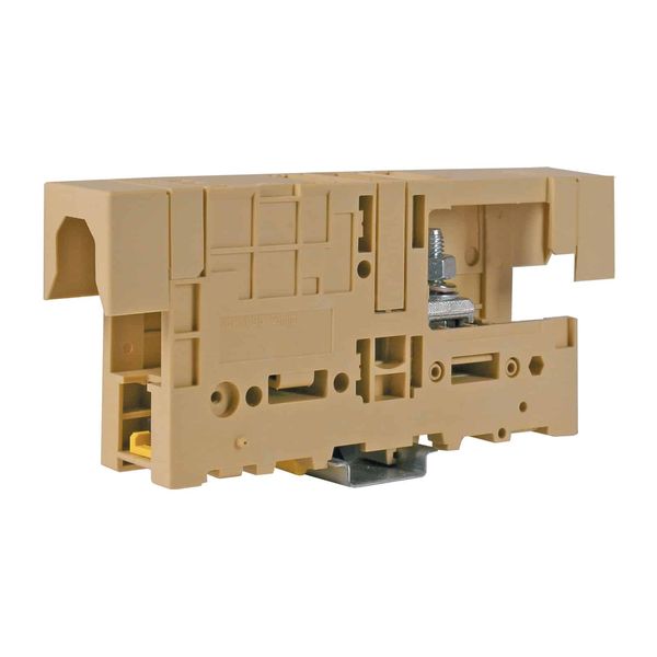 High current terminal bolt/bolt connection 150mm2, with protections, rail-mountable, beige.color image 1