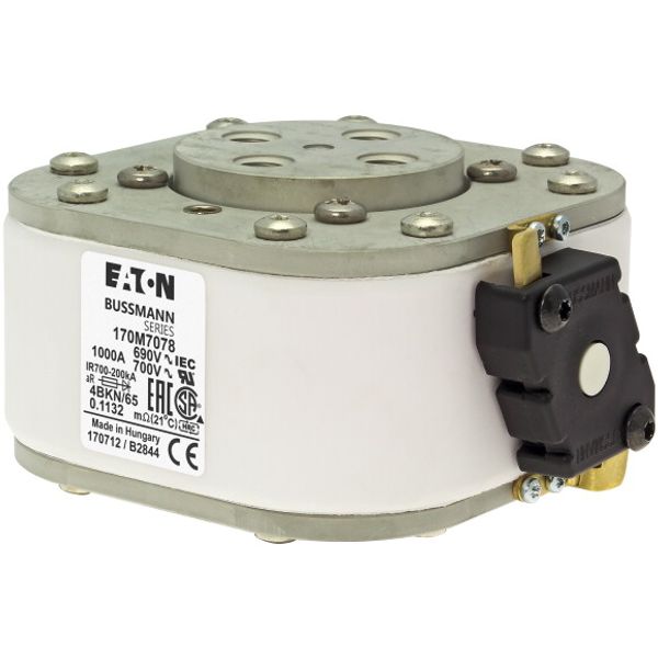 Fuse-link, high speed, 4000 A, AC 600 V, size 4, 105 x 120 x 67 mm, aR, IEC, single indicator image 3