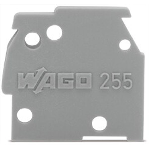 End plate snap-fit type 1 mm thick gray image 3