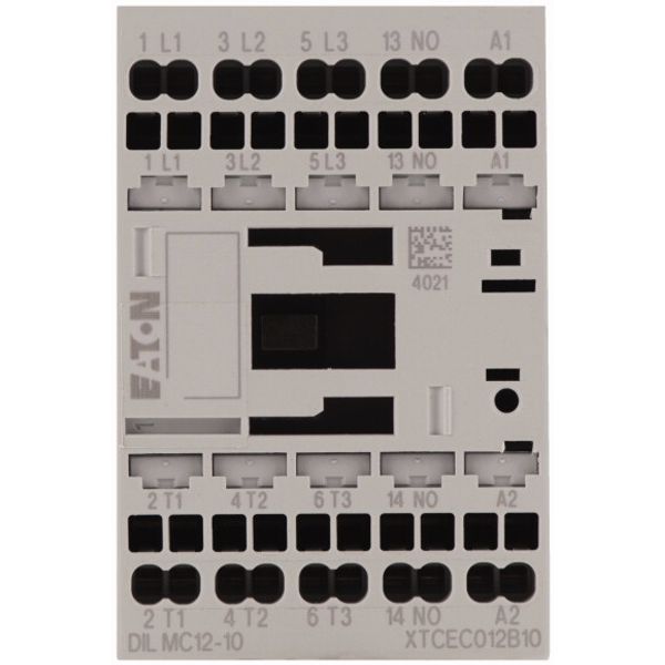 Contactor, 3 pole, 380 V 400 V 5.5 kW, 1 N/O, 24 V 50/60 Hz, AC operation, Spring-loaded terminals image 2