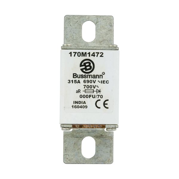 Fuse-link, high speed, 315 A, AC 690 V, size 000, 24 x 36 x 96 mm, aR, IEC image 8