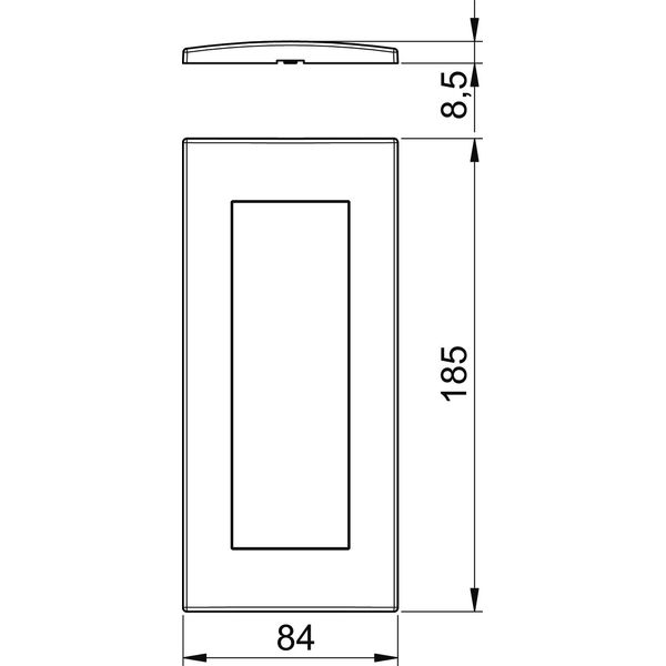 AR45-F3 AL Cover frame for triple Modul 45 84x185mm image 2