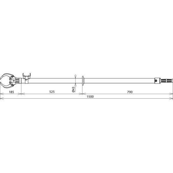 Fuse tong straight Un up to 36kV D=30...90mm L=1500mm image 2