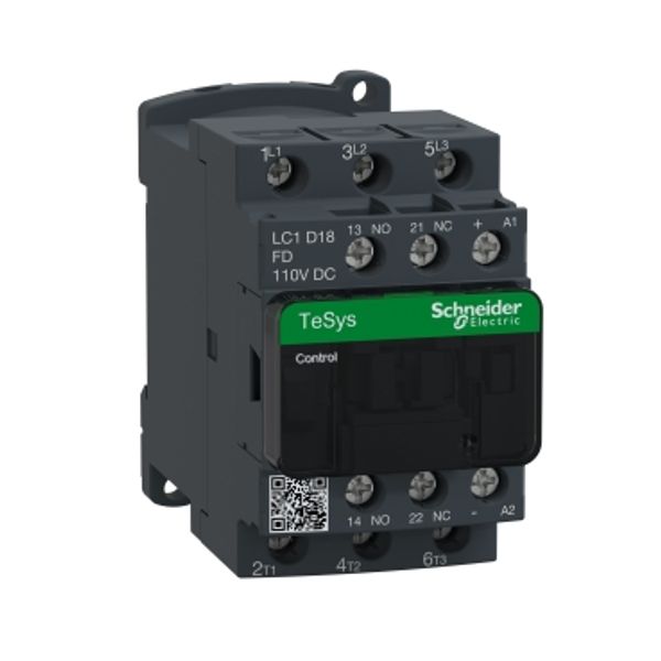 TeSys Deca contactor - 3P(3 NO) - AC-3/AC-3e - = 440 V 18 A - 110 V DC coil image 4