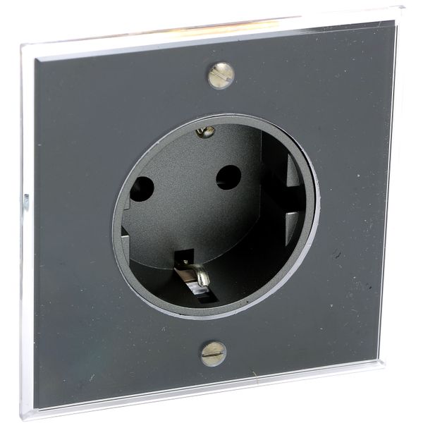 Art d'Arnould univers Mémoire standard single socket outlet schuko 2P+E 16A 250V - Mémoire Cristal image 1