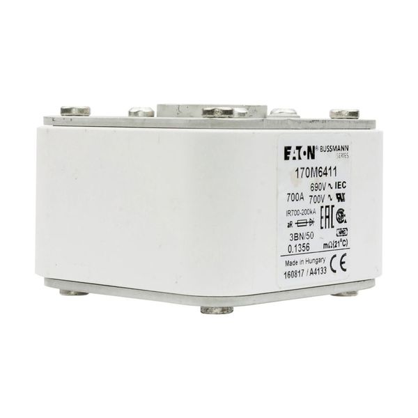 Fuse-link, high speed, 700 A, AC 690 V, size 3, aR, IEC, UL, single indicator image 15