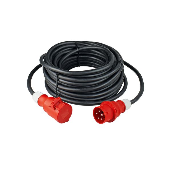 'CEE-neoprene rubber cable extension 32A, 22Kw 25m H07RN-F 5G4 with phase inverter plug' image 1