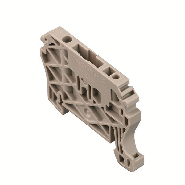 End bracket, Wemid, dark beige, Rail: TS 35, Snap-on image 1