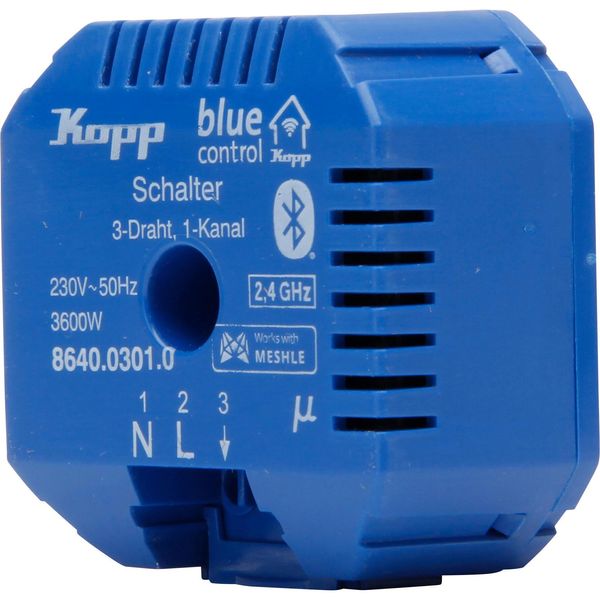 Blue-control Schaltaktor, Schalter 1-Kanal, 3-Draht, mit Bluetooth Mesh-Technologie image 1