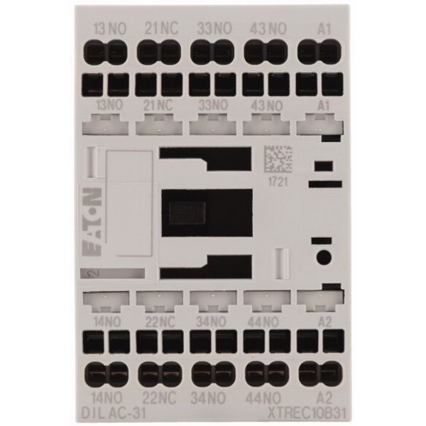 Contactor relay, 220 V DC, 3 N/O, 1 NC, Spring-loaded terminals, DC op image 2