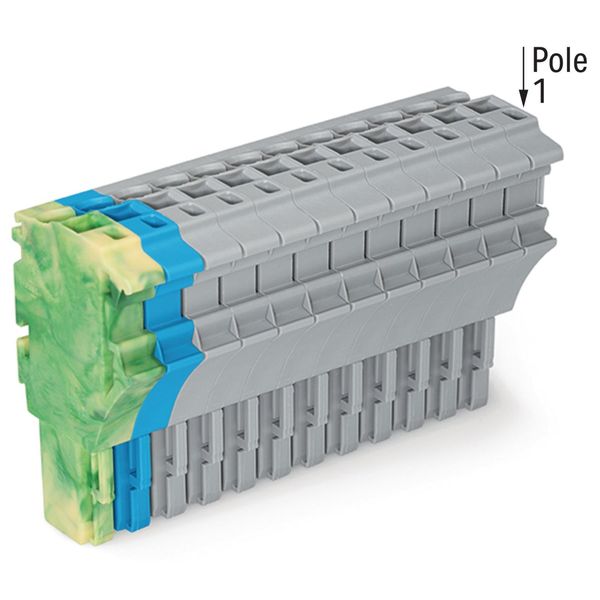 1-conductor female connector Push-in CAGE CLAMP® 4 mm² green-yellow/bl image 1