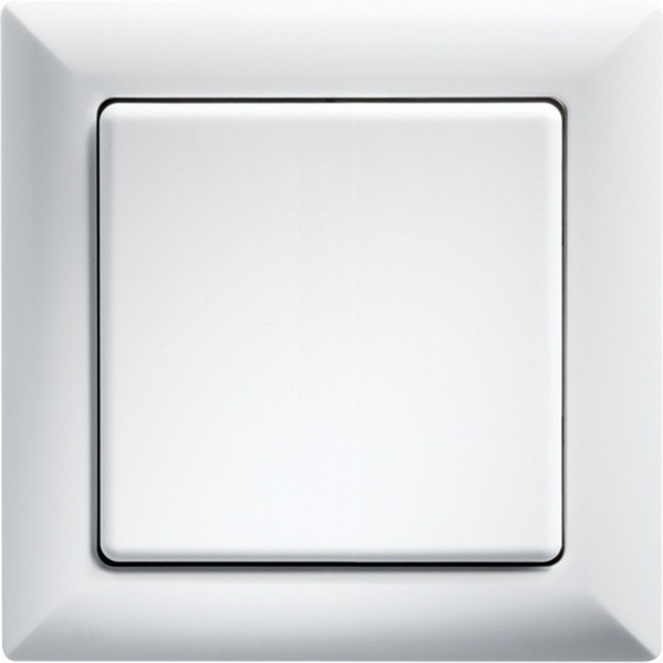 Single universal frame for wireless pushbuttons, white image 1
