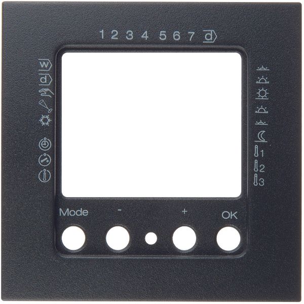 Thermostat time-controlled, with centre plate, B.x, anthracite matt image 1