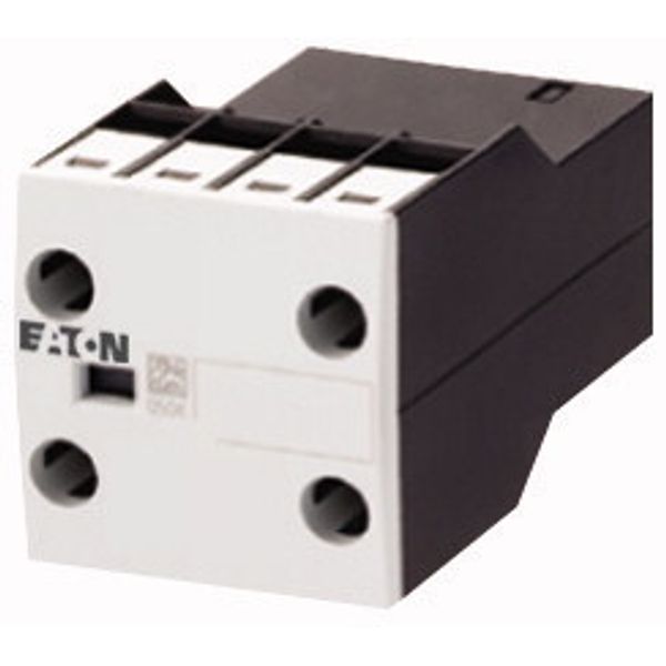 Auxiliary contact module, 2 pole, Ith= 16 A, 1 N/O, 1 NC, Front fixing, Screw terminals, DILA, DILM7 - DILM38, XHIR image 1