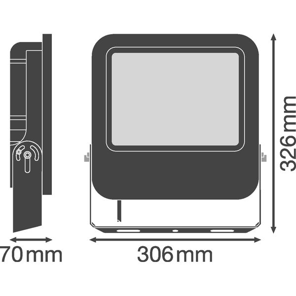 FLOODLIGHT VALUE 100 W 4000 K IP65 BK image 3