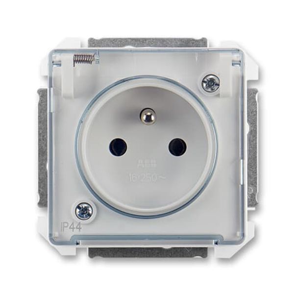5518G-A02989 B1 Socket outlet with earthing pin, with hinged lid ; 5518G-A02989 B1 image 1