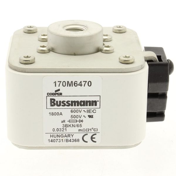 Fuse-link, high speed, 1800 A, AC 600 V, size 3, aR, IEC, UL, single indicator image 2