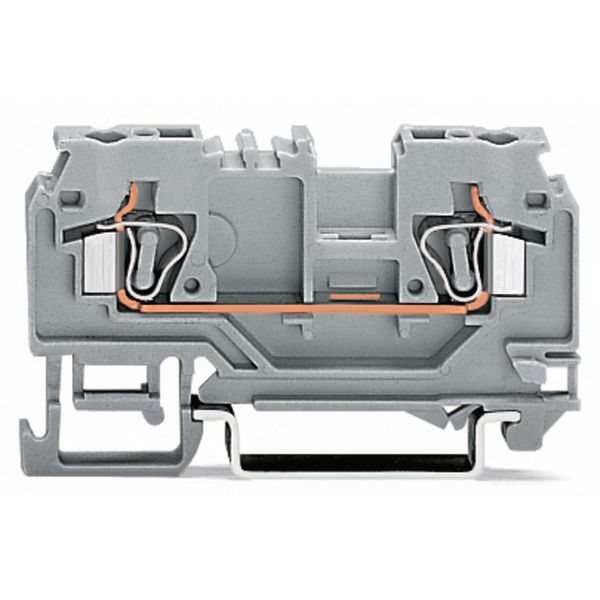 2-conductor through terminal block 4 mm² with test port orange image 2